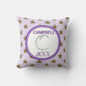 Coussin Star Monogramme Floral Nature Initiale Décor (Recto)