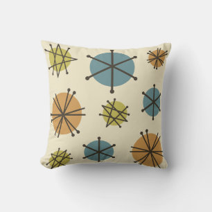 Coussin Starbursts Modernes Du Milieu Du Siècle Multicolor