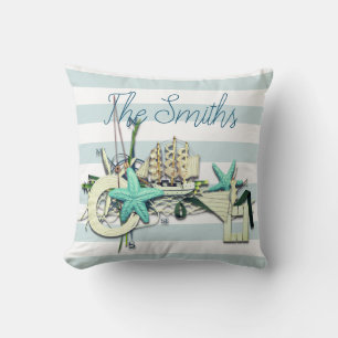 Coussin Starfish, Fishing Net & Tall Ship Nautique