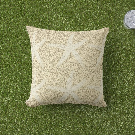 Coussin Starfish Motif Gold Parties scintillant Nautical C (Herbe)