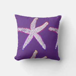 Coussin Starfish Multicolor rose violet mauve cadeau de la
