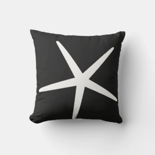 Coussin Starfish Plage nautique Noir Blanc Cadeau Favorise