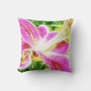 Coussin Stargazer Lily Abstrait Floral