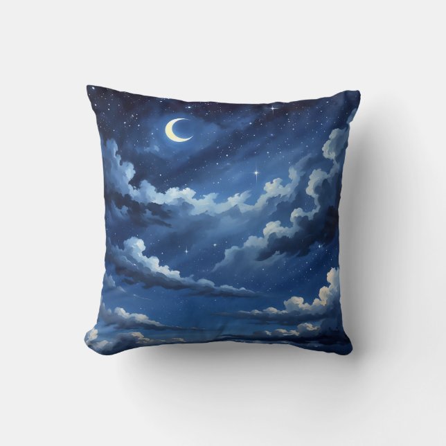 Coussin Starry Crescent Sky (Recto)