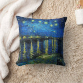 Coussin Starry Night Over the Rhone par Vincent Van Gogh (Couverture)