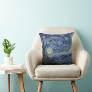 Coussin Starry Night & Van Gogh /célèbre art vintage