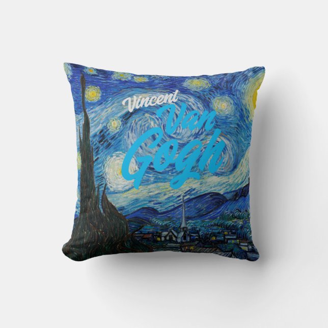 Coussin Starry night Vincent van Gogh célèbre peinture (Recto)