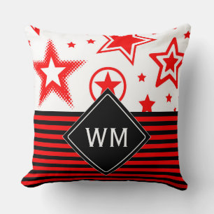 Coussin Stars Tattoos rouge + vos idées