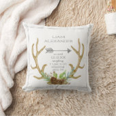 Coussin Stat de naissance de bébé de flèche d'Antler de (Couverture)