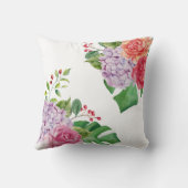 Coussin Stat de naissance de bébé, décor floral tropical (Verso)