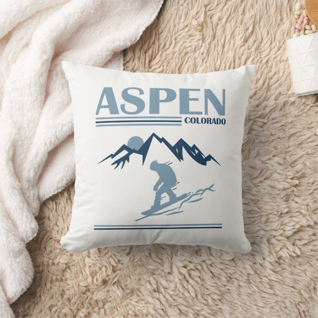 Coussin Station de ski d'Aspen Colorado (Couverture)