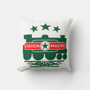 Coussin Station Master's Train Cushion