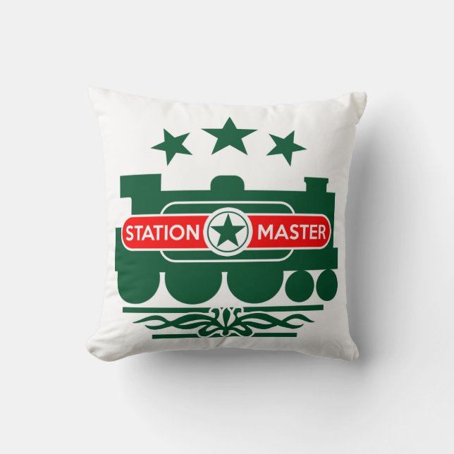 Coussin Station Master's Train Cushion (Recto)