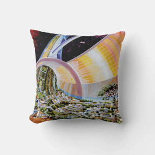 Coussin Station spatiale Torus Habitat Colonie Artiste Con