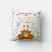 Coussin Statistiques de naissance Bébé fille Créatures de (Recto)
