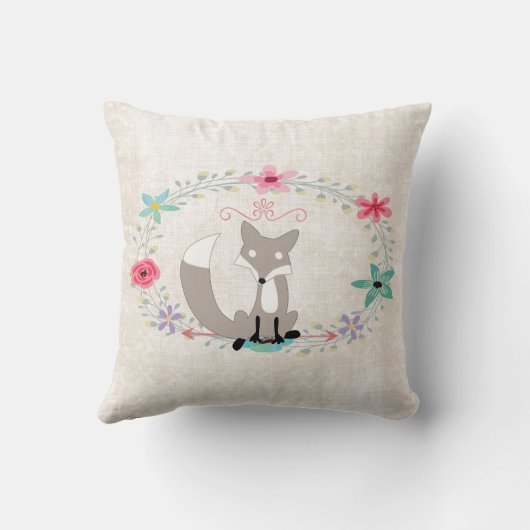 Coussin Statistiques de naissance Bébé Fille Forêt Créatur (Verso)