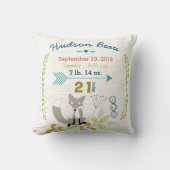 Coussin Statistiques de naissance Bébé Garçon Créatures de (Recto)