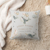 Coussin statistiques de naissance de baleines magiques béb (Couverture)