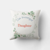 Coussin Statistiques de naissance de bébé avec girafe et f (Verso)