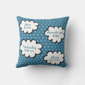 Coussin Statistiques de naissance de bébé Éléphants à pois (Verso)