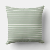Coussin Statistiques de naissance de bébé en vert sauge av (Verso)