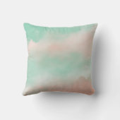 Coussin Statistiques de naissance de bébé fille Cloud Rose (Verso)