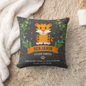 Coussin Statistiques de naissance de bébé garçon tigre de  (Couverture)