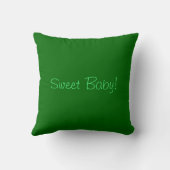 Coussin Statistiques de naissance de bébé hochet jaune ver (Verso)
