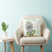 Coussin Statistiques de naissance de bébé hochet jaune ver (Chaise)