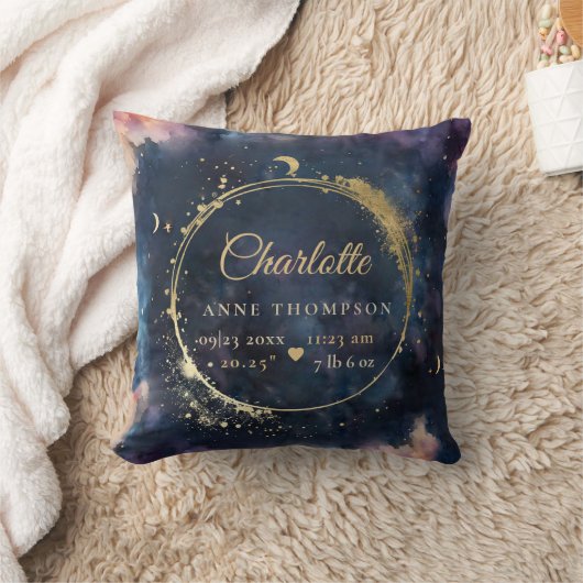 Coussin Statistiques de naissance de la lune céleste Keeps (Couverture)