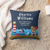 Coussin Statistiques de naissance de la Marine rouge de la (Couverture)