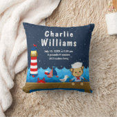 Coussin Statistiques de naissance de la Marine Rouge de si (Couverture)