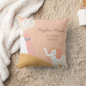 Coussin Statistiques de naissance de pépinière Boho Sunshi (Couverture)