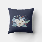 Coussin Statistiques de naissance Décor de bébé Cerfs Fleu (Verso)