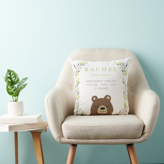 Coussin Statistiques de naissance des forêts de bois - Cou (Chaise)