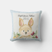 Coussin Statistiques de naissance du garçon Rabbit Aquarel (Recto)