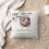 Coussin Statistiques de naissance nouveau-né Photo Jeu d'o (Couverture)