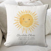 Coussin Statistiques de naissance personnalisées de Sunshi