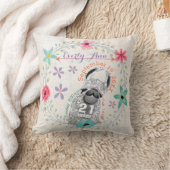 Coussin Statistiques de naissance Violet Fille Créatures M (Couverture)