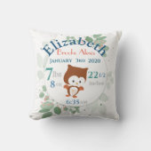 Coussin Statistiques sur les bébés avec la frontière des c (Recto)