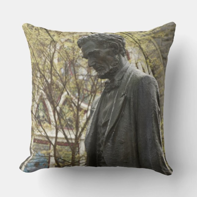 Coussin Statue d'Abraham Lincoln, Portland, Oregon (Recto)