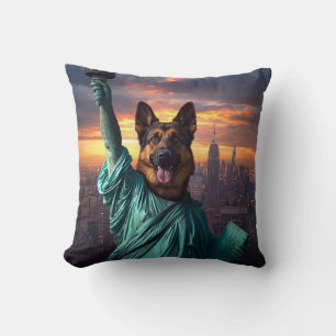 Coussin Statue de la Liberté – Art inspiré du Berger Allem