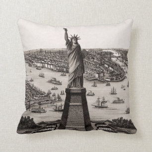 Coussin Statue de la liberté dans le port de New York