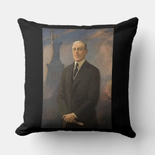 Coussin Statue de la Liberté et président Woodrow Wilson
