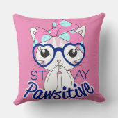 Coussin Stay Pawsitive (Verso)