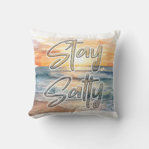 Coussin Stay Salty Sunset Beach