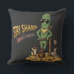 Coussin Stay Sharp Desert Legend Cowboy Cactus Illustratio<br><div class="desc">Welcome the legendary vibes of the desert into your home or office with the "Stay Sharp - Desert Legend" illustration from AmazingEG. This professional mascot design brings a playful and heroic energy to any product it graces. The central figure—a cactus dressed as a rugged cowboy—perfectly embodies the "Stay Sharp" mantra,...</div>