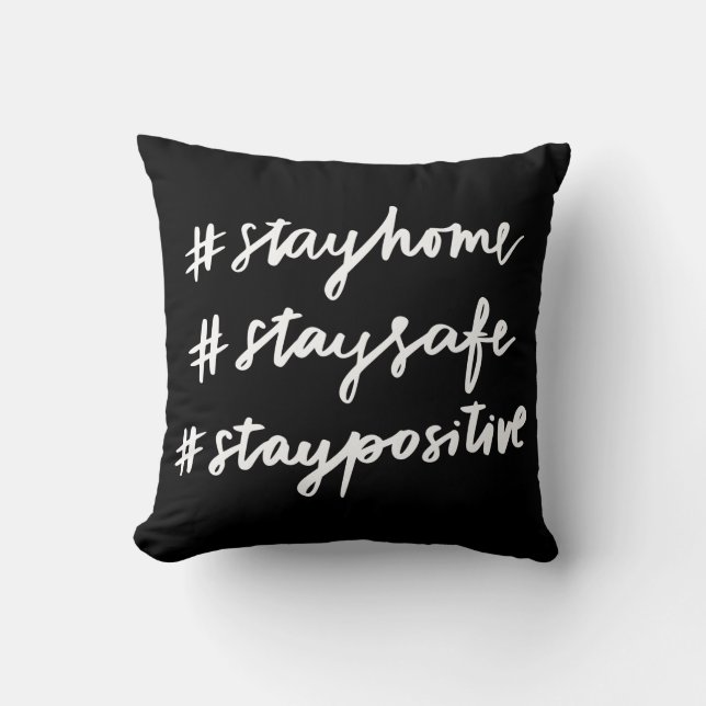 Coussin #stayhome #staysafe #staypositif (Recto)