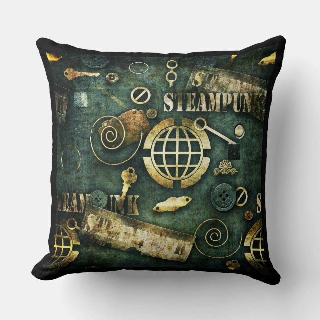 Coussin Steampunk, élégant (Recto)