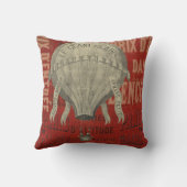 Coussin Steampunk Hot Air Ballon Ride Polices graphiques (Verso)